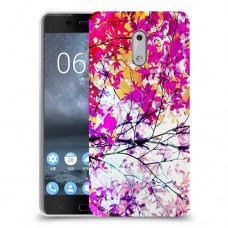 סתיו סגול כיסוי מגן קשיח מעוצב ל Nokia 6 יחידה אחת סקרין מובייל