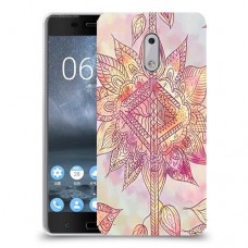 חמניות מוזרה סגולה כיסוי מגן קשיח מעוצב ל Nokia 6 יחידה אחת סקרין מובייל