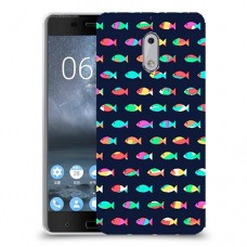 קשת בדגים כיסוי מגן קשיח מעוצב ל Nokia 6 יחידה אחת סקרין מובייל