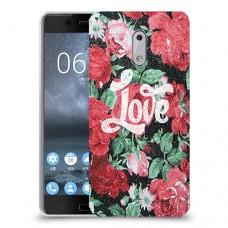 רוז אהבה כיסוי מגן קשיח מעוצב ל Nokia 6 יחידה אחת סקרין מובייל