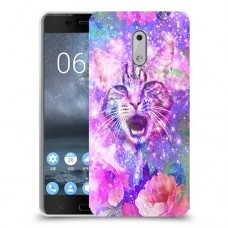 חתול מושלג כיסוי מגן קשיח מעוצב ל Nokia 6 יחידה אחת סקרין מובייל
