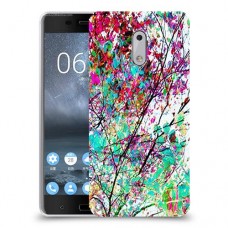 באביב בסגול כיסוי מגן קשיח מעוצב ל Nokia 6 יחידה אחת סקרין מובייל