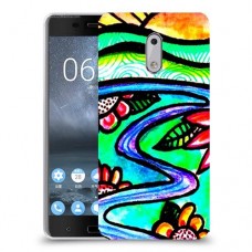 ויטראז 'תמונה כיסוי מגן קשיח מעוצב ל Nokia 6 יחידה אחת סקרין מובייל