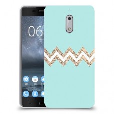 פסים בירוק כיסוי מגן קשיח מעוצב ל Nokia 6 יחידה אחת סקרין מובייל