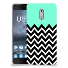 פסים במנטה כיסוי מגן קשיח מעוצב ל Nokia 6 יחידה אחת סקרין מובייל