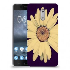 חמניות בשחור כיסוי מגן קשיח מעוצב ל Nokia 6 יחידה אחת סקרין מובייל