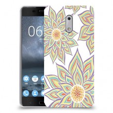 חמניות בלבן כיסוי מגן קשיח מעוצב ל Nokia 6 יחידה אחת סקרין מובייל