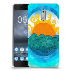 זריחה ליד הים כיסוי מגן קשיח מעוצב ל Nokia 6 יחידה אחת סקרין מובייל