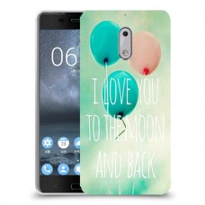 עד הירח ובחזרה כיסוי מגן קשיח מעוצב ל Nokia 6 יחידה אחת סקרין מובייל