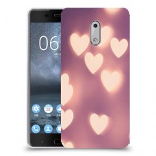 לבבות מעורפלים בחום כיסוי מגן קשיח מעוצב ל Nokia 6 יחידה אחת סקרין מובייל