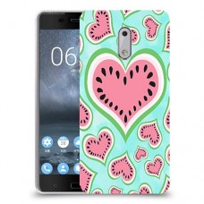 אבטיח אהבה כיסוי מגן קשיח מעוצב ל Nokia 6 יחידה אחת סקרין מובייל