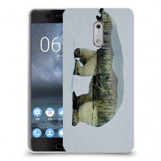 דוב לבן כיסוי מגן קשיח מעוצב ל Nokia 6 יחידה אחת סקרין מובייל
