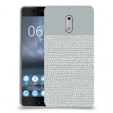 נקודות לבנות אפור כיסוי מגן קשיח מעוצב ל Nokia 6 יחידה אחת סקרין מובייל