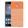 נקודות לבנות בכתום כיסוי מגן קשיח מעוצב ל Nokia 6 יחידה אחת סקרין מובייל
