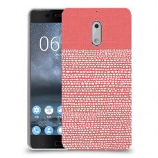 נקודות לבנות בורוד כיסוי מגן קשיח מעוצב ל Nokia 6 יחידה אחת סקרין מובייל