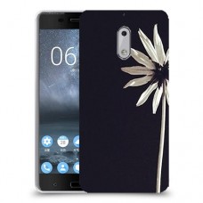 פרח לבן כיסוי מגן קשיח מעוצב ל Nokia 6 יחידה אחת סקרין מובייל