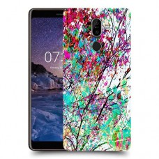 באביב בסגול כיסוי מגן קשיח מעוצב ל Nokia 7 plus יחידה אחת סקרין מובייל