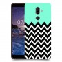 פסים במנטה כיסוי מגן קשיח מעוצב ל Nokia 7 plus יחידה אחת סקרין מובייל