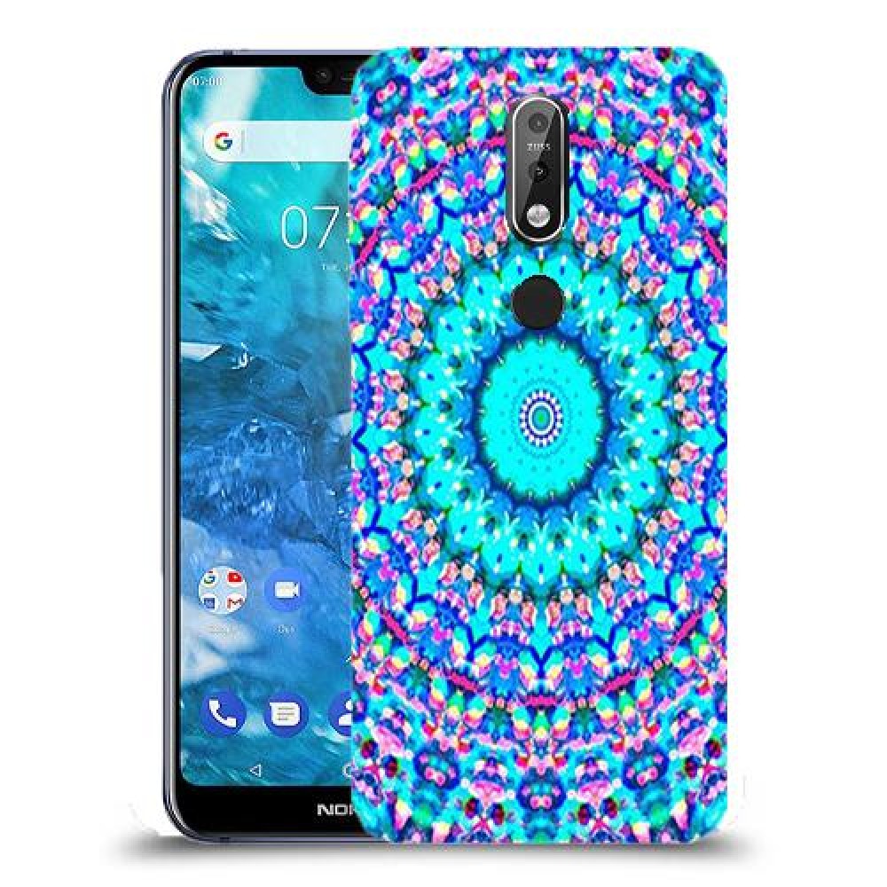 מנדלה בצבע כיסוי מגן קשיח מעוצב ל Nokia 7.1 יחידה אחת סקרין מובייל