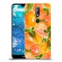 אפרסקים כתומים כיסוי מגן קשיח מעוצב ל Nokia 7.1 יחידה אחת סקרין מובייל
