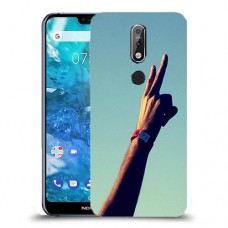 שלום בשבילך כיסוי מגן קשיח מעוצב ל Nokia 7.1 יחידה אחת סקרין מובייל