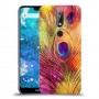 נוצת טווס כיסוי מגן קשיח מעוצב ל Nokia 7.1 יחידה אחת סקרין מובייל