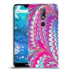 טווס סיפור כיסוי מגן קשיח מעוצב ל Nokia 7.1 יחידה אחת סקרין מובייל