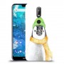פינגווין בקור כיסוי מגן קשיח מעוצב ל Nokia 7.1 יחידה אחת סקרין מובייל