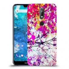 סתיו סגול כיסוי מגן קשיח מעוצב ל Nokia 7.1 יחידה אחת סקרין מובייל
