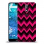 קווי סגול כיסוי מגן קשיח מעוצב ל Nokia 7.1 יחידה אחת סקרין מובייל