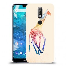 קשת ג 'ירפה כיסוי מגן קשיח מעוצב ל Nokia 7.1 יחידה אחת סקרין מובייל