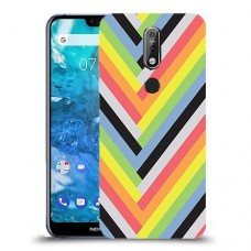 פסים קשת כיסוי מגן קשיח מעוצב ל Nokia 7.1 יחידה אחת סקרין מובייל