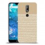 נקודות לבנות כיסוי מגן קשיח מעוצב ל Nokia 7.1 יחידה אחת סקרין מובייל
