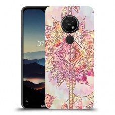 חמניות מוזרה סגולה כיסוי מגן קשיח מעוצב ל Nokia 7.2 יחידה אחת סקרין מובייל