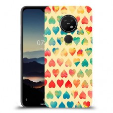 לבבות קשת כיסוי מגן קשיח מעוצב ל Nokia 7.2 יחידה אחת סקרין מובייל
