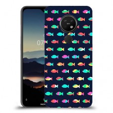קשת בדגים כיסוי מגן קשיח מעוצב ל Nokia 7.2 יחידה אחת סקרין מובייל