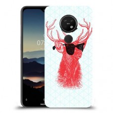 אדג אדום במשקפיים כיסוי מגן קשיח מעוצב ל Nokia 7.2 יחידה אחת סקרין מובייל