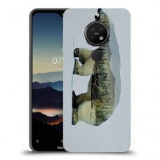 דוב לבן כיסוי מגן קשיח מעוצב ל Nokia 7.2 יחידה אחת סקרין מובייל