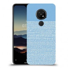 נקודות לבנות בכחול כיסוי מגן קשיח מעוצב ל Nokia 7.2 יחידה אחת סקרין מובייל