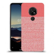 נקודות לבנות בורוד כיסוי מגן קשיח מעוצב ל Nokia 7.2 יחידה אחת סקרין מובייל
