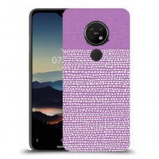 נקודות לבנות בסגול כיסוי מגן קשיח מעוצב ל Nokia 7.2 יחידה אחת סקרין מובייל