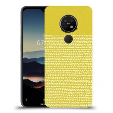 נקודות לבנות בצהוב כיסוי מגן קשיח מעוצב ל Nokia 7.2 יחידה אחת סקרין מובייל