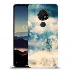 יופי חורף כיסוי מגן קשיח מעוצב ל Nokia 7.2 יחידה אחת סקרין מובייל