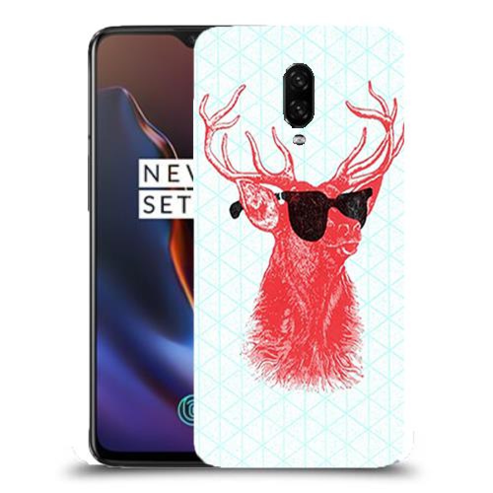 אדג אדום במשקפיים כיסוי מגן קשיח מעוצב ל OnePlus 6T יחידה אחת סקרין מובייל