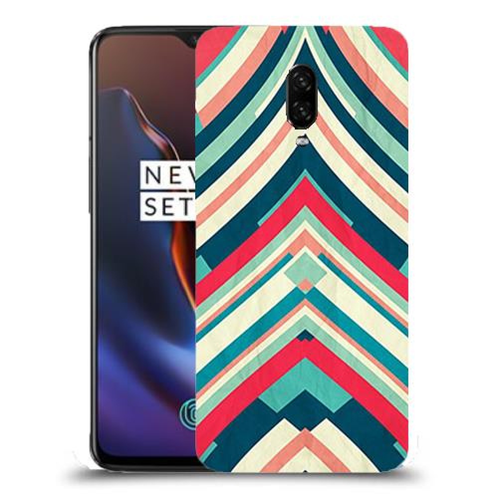 פסים בצבע כיסוי מגן קשיח מעוצב ל OnePlus 6T יחידה אחת סקרין מובייל