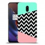 פסים במנטה ורוד כיסוי מגן קשיח מעוצב ל OnePlus 6T יחידה אחת סקרין מובייל