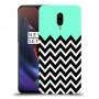 פסים במנטה כיסוי מגן קשיח מעוצב ל OnePlus 6T יחידה אחת סקרין מובייל