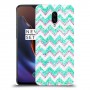 גיאומטריה טורקיז כיסוי מגן קשיח מעוצב ל OnePlus 6T יחידה אחת סקרין מובייל