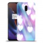 לבבות מעורפלים בכחול כיסוי מגן קשיח מעוצב ל OnePlus 6T יחידה אחת סקרין מובייל