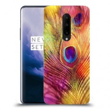 נוצת טווס כיסוי מגן קשיח מעוצב ל OnePlus 7 Pro יחידה אחת סקרין מובייל